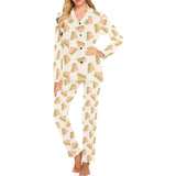 Sandwich Pattern Print Design 01 Women's Long Pajama Set