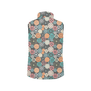 Gear Pattern Print Design 05 Men's Padded Vest