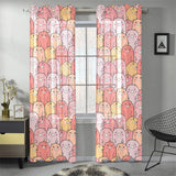 Pig Pattern Print Design 04 Gauze Curtain