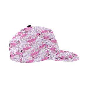 Pink flamingo flower pattern All Over Print Snapback Cap