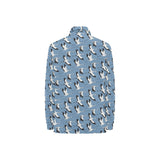 Seagull Pattern Print Design 04 Women's Long Sleeve Polo Shirt
