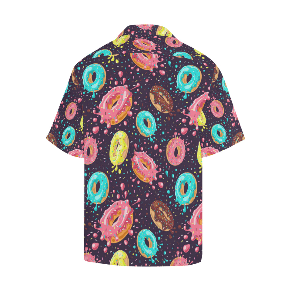 Colorful donut glaze pattern Men's All Over Print Hawaiian Shirt