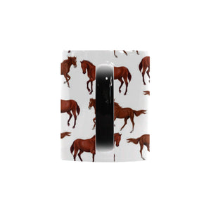 Horses running pattern background Morphing Mug Heat Changing Mug