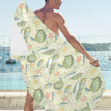 Hand drawn sea turtle fish pattern Beach Towel