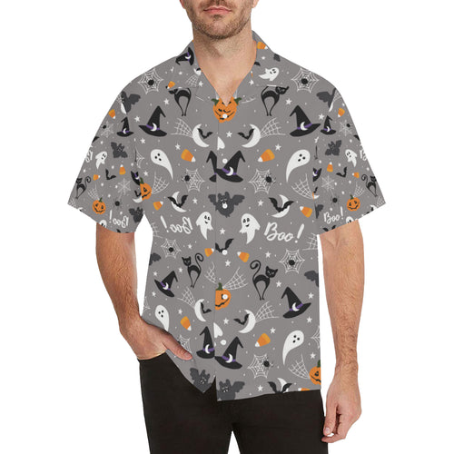 Halloween design pattern Men's All Over Print Hawaiian Shirt