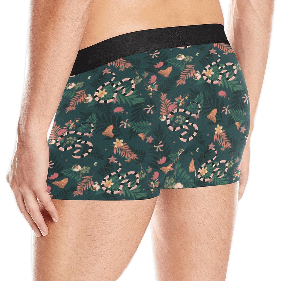 Snake forest pattern Men's All Over Print Boxer Briefs Men's Underwear