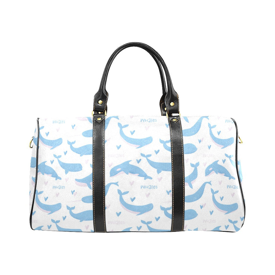 Blue whale pattern Travel Bag