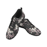 Japanese crane pink sakura pattern Women's Sneaker Shoes