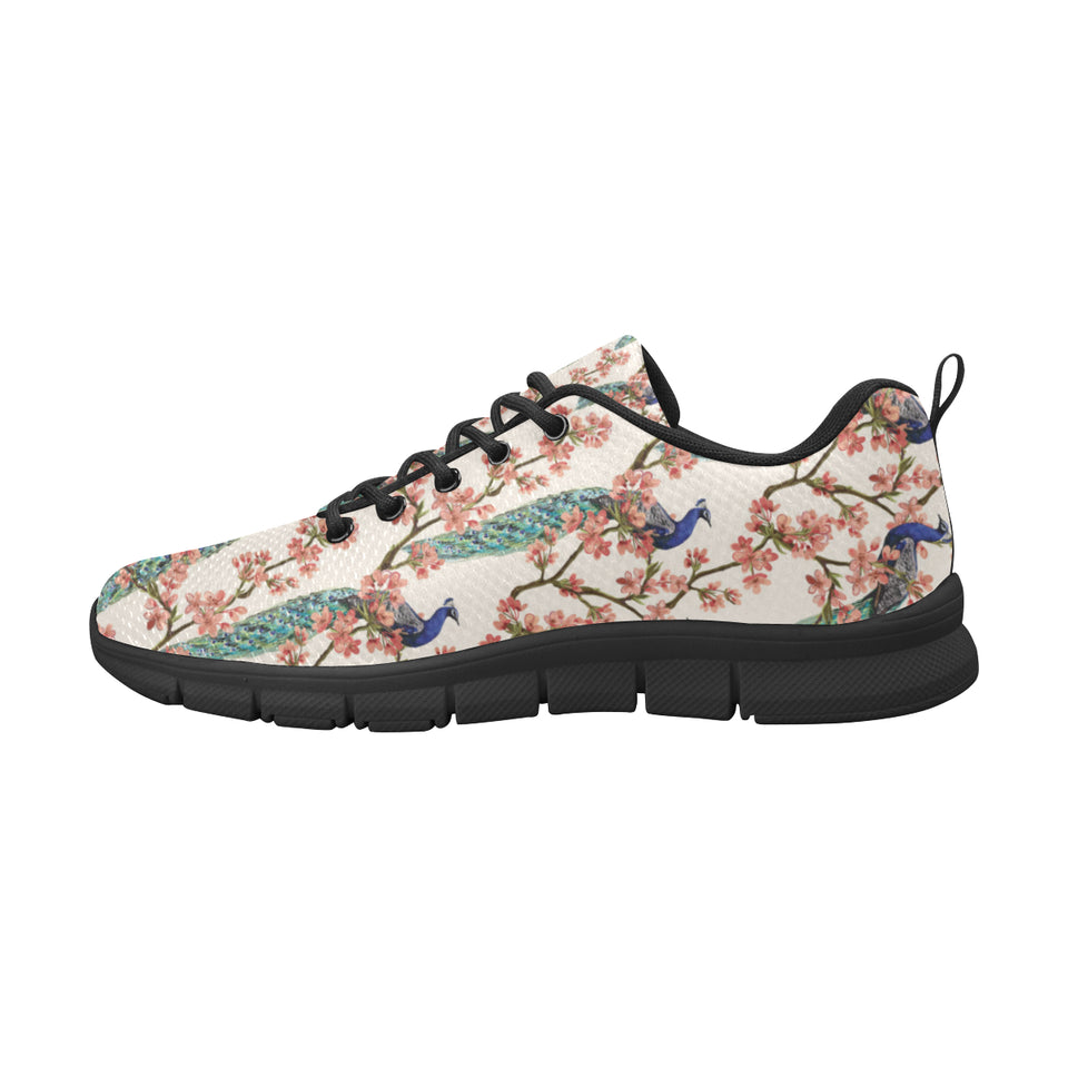 Peacock tropical flower pattern Women's Sneaker Shoes