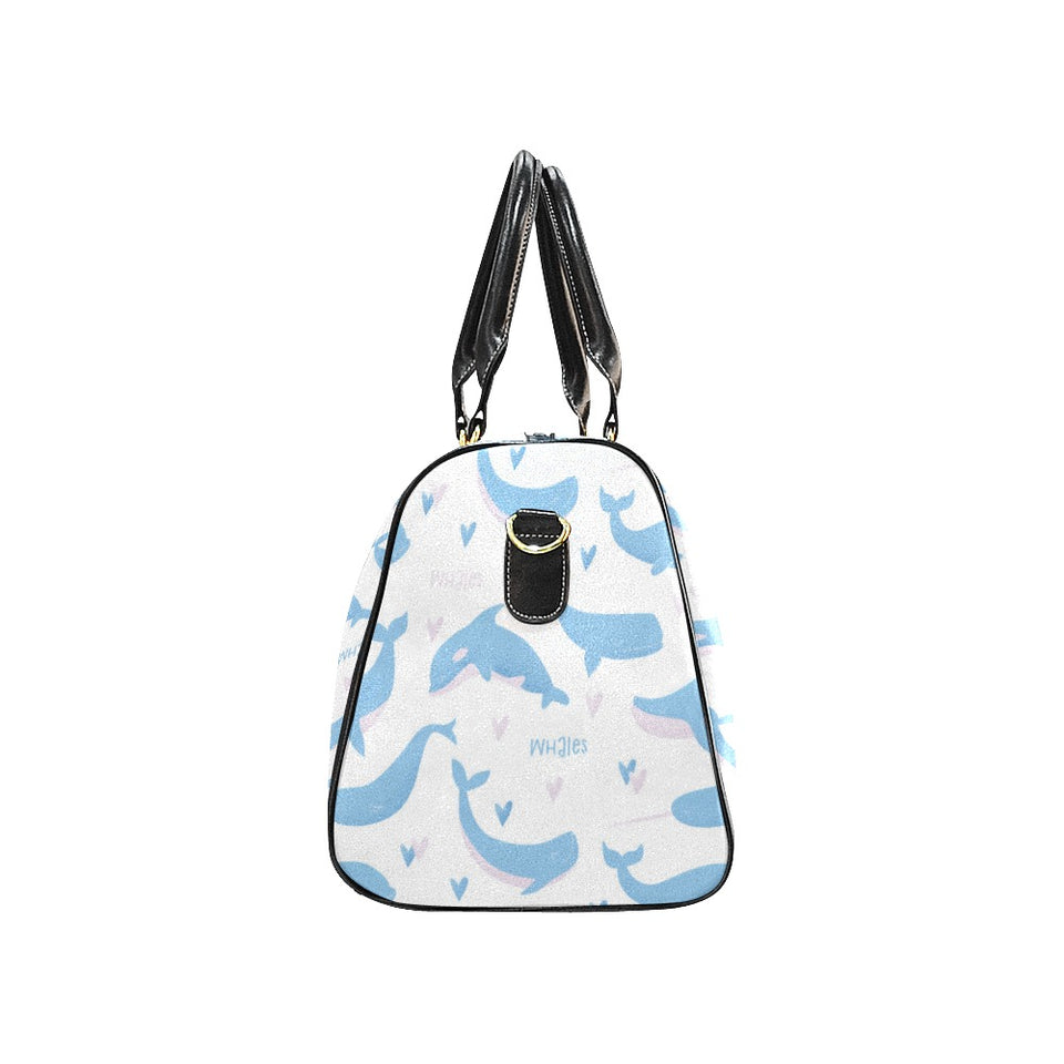 Blue whale pattern Travel Bag