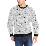 Spider web cobweb pattern Men's Crew Neck Sweatshirt