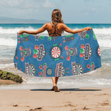 Darts Pattern Print Design 02 Beach Towel