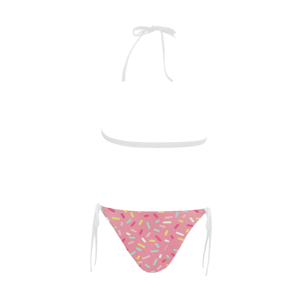 Pink donut glaze candy pattern Sexy Bikinis Two-Piece Swimsuits
