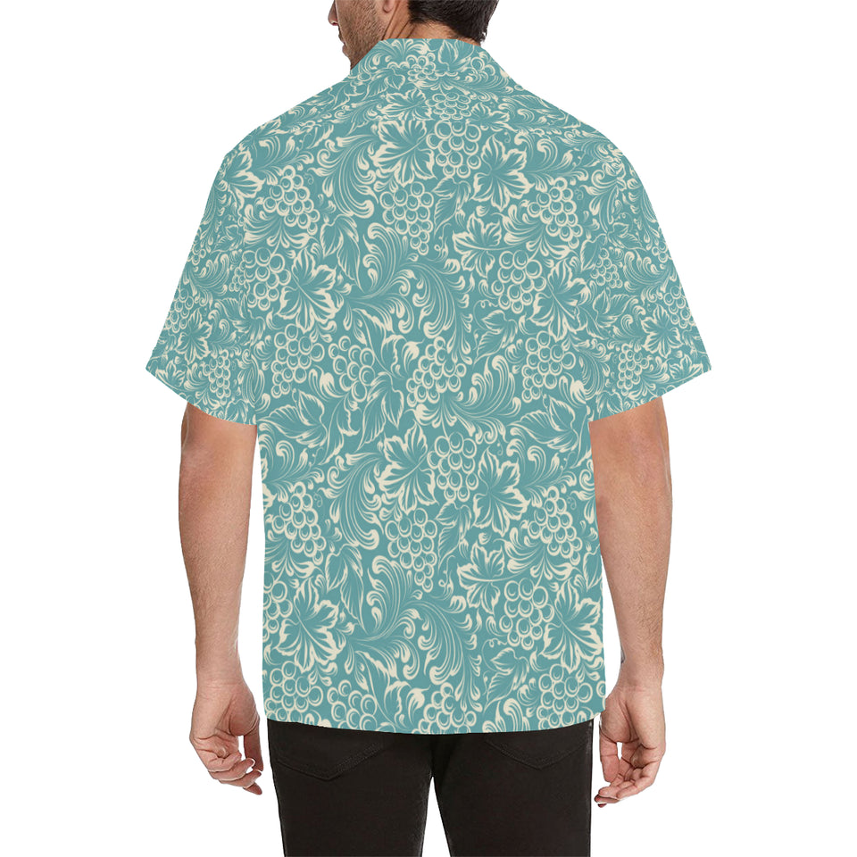 Classic Hand drawn Grape pattern Men's All Over Print Hawaiian Shirt