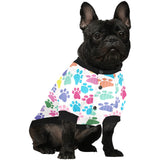 Dog Paws Pattern Print Design 01 All Over Print Pet Dog Round Neck Fuzzy Shirt