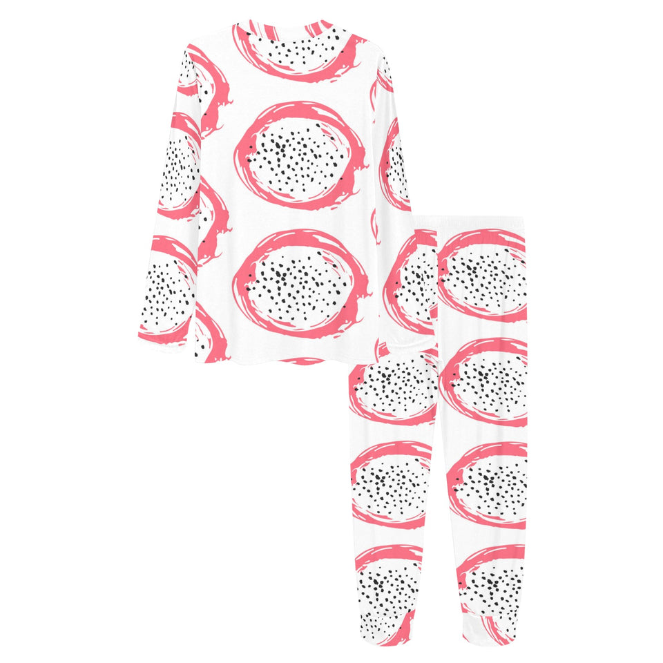 Hand drawn dragon fruit Women's All Over Print Pajama Set