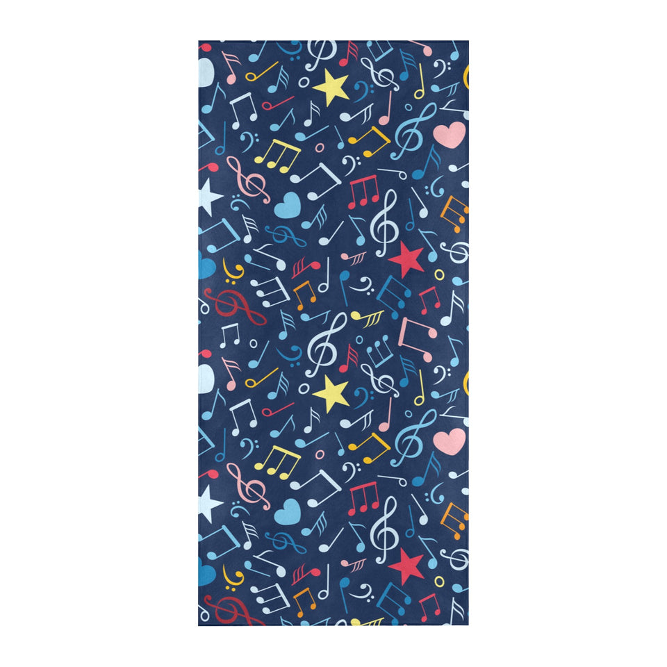 Music Notes Pattern Print Design 03 Beach Towel