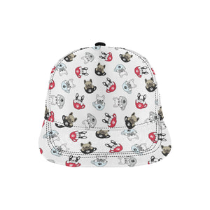 French bulldog cup paw pattern All Over Print Snapback Cap