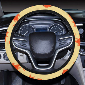 Goldfish Pattern Print Design 02 Car Steering Wheel Cover