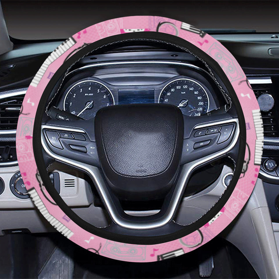 Piano Pattern Print Design 01 Car Steering Wheel Cover