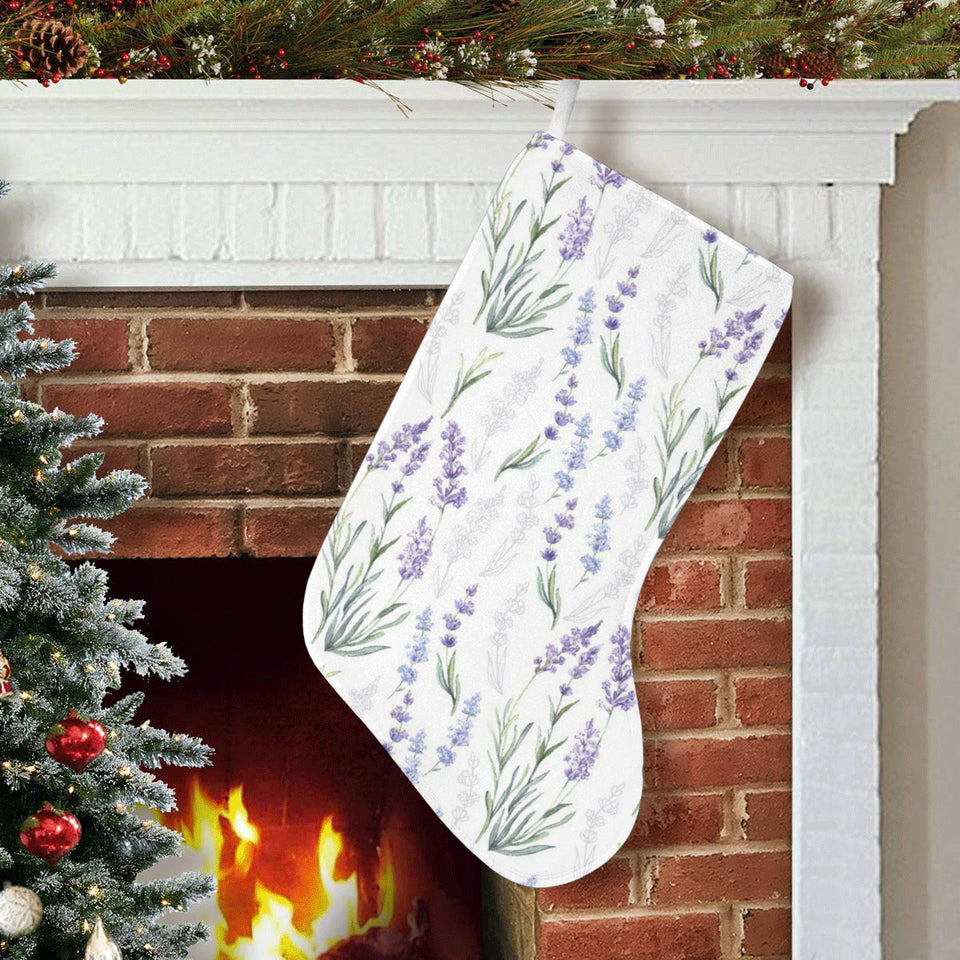 Hand painting Watercolor Lavender Christmas Stocking