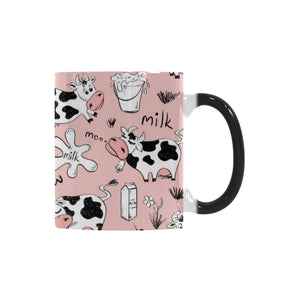 Cows milk product pink background Morphing Mug Heat Changing Mug