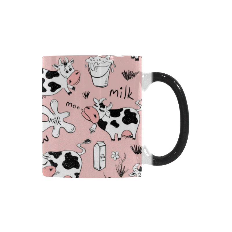 Cows milk product pink background Morphing Mug Heat Changing Mug