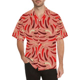 Beautiful Chili peppers pattern Men's All Over Print Hawaiian Shirt