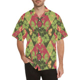 Cool Geometric lime pattern Men's All Over Print Hawaiian Shirt