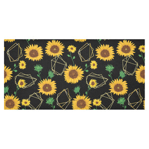 sunflower golden polygonal shapes Tablecloth