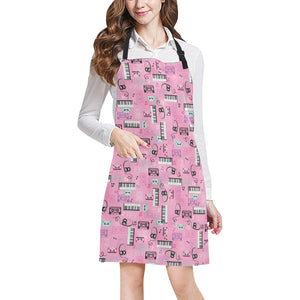 Piano Pattern Print Design 01 All Over Print Adjustable Apron