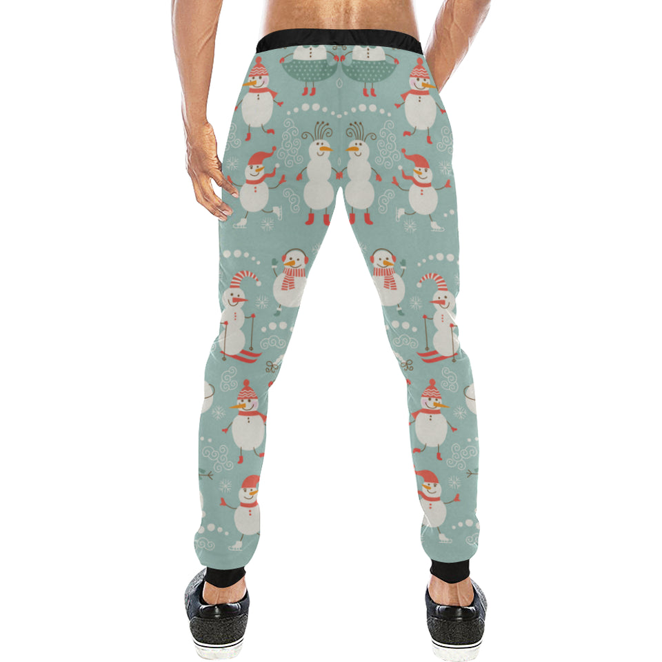Cute snowman pattern Unisex Casual Sweatpants