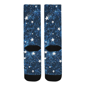 Night sky star pattern Crew Socks