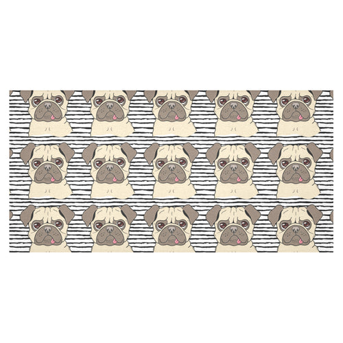 Happy pug pattern Tablecloth