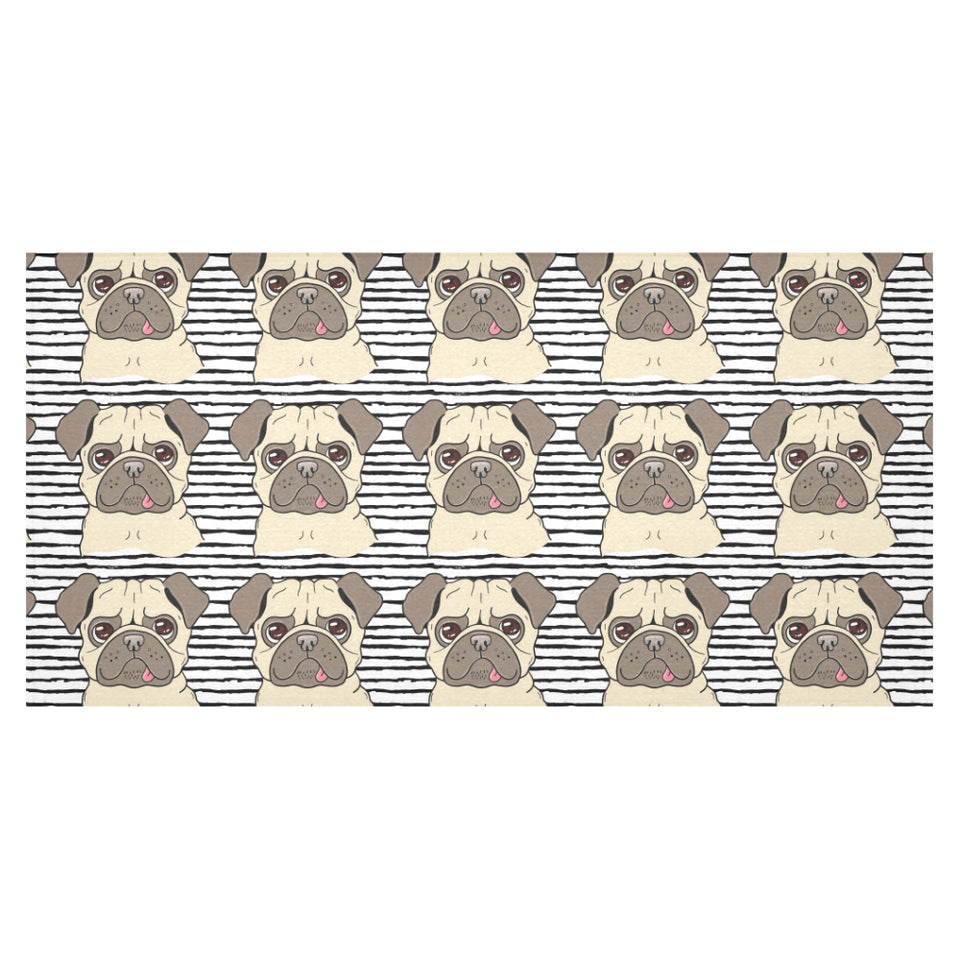 Happy pug pattern Tablecloth
