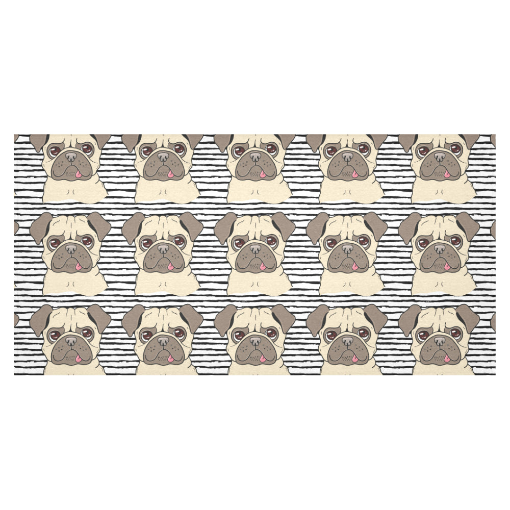 Happy pug pattern Tablecloth