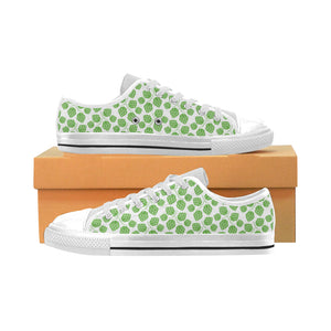 Hop pattern background Men's Low Top Shoes White