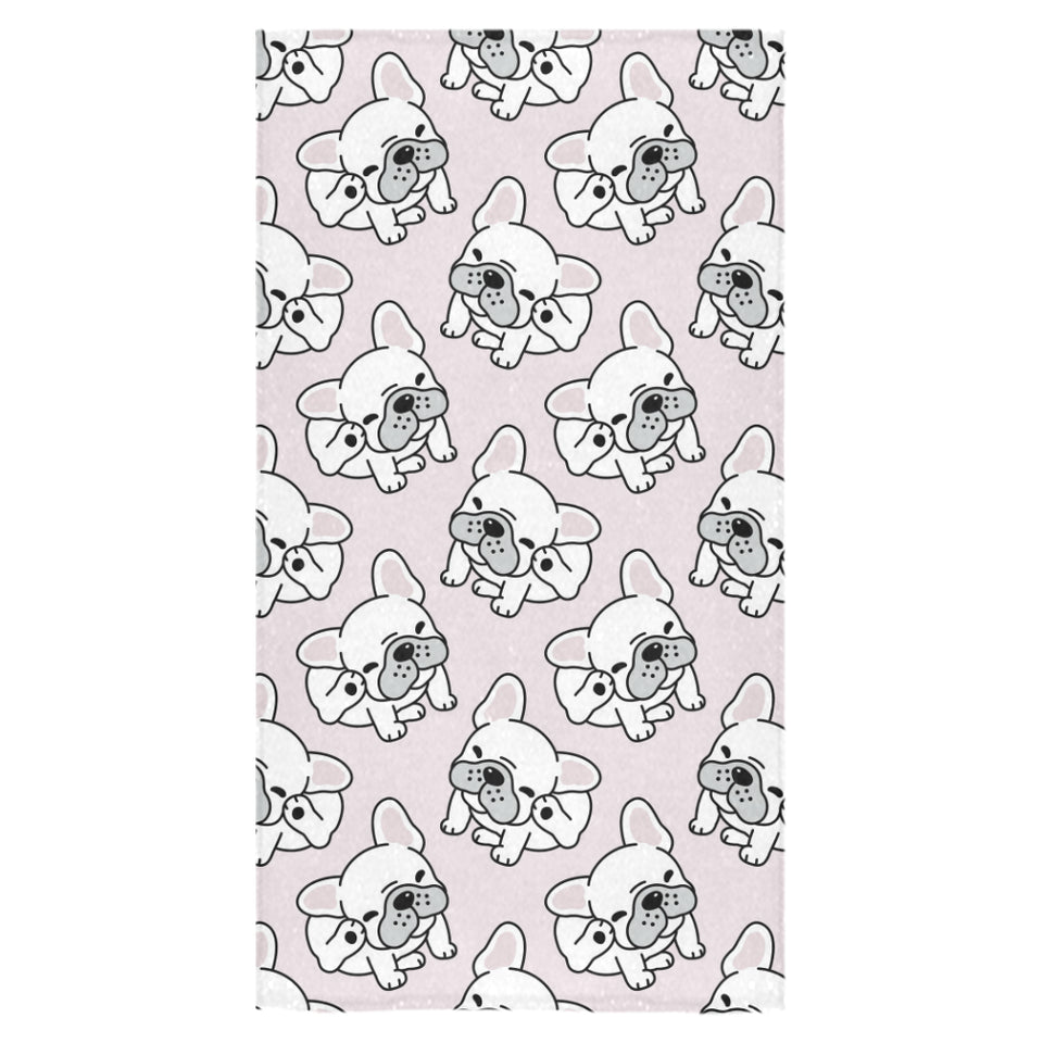 Cute french bulldog pattern Bath Towel