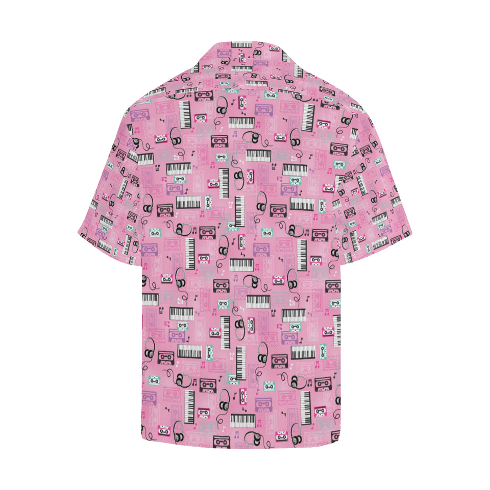 Piano Pattern Print Design 01 Men's All Over Print Hawaiian Shirt (Model T58)