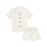 Christmas tree Christmas element Silver gold patte Kids' Boys' Girls' V-Neck Short Pajama Set