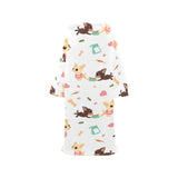 Cute Chihuahua puppie pattern Blanket Robe with Sleeves