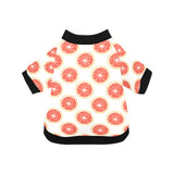 Grapefruit pattern All Over Print Pet Dog Round Neck Fuzzy Shirt
