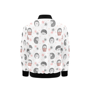 Hedgehog Pattern Print Design 02 Kids' Boys' Girls' Bomber Jacket