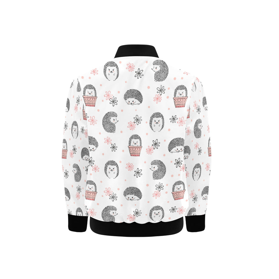 Hedgehog Pattern Print Design 02 Kids' Boys' Girls' Bomber Jacket