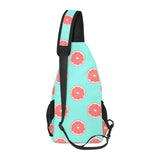 Grapefruit green background All Over Print Chest Bag