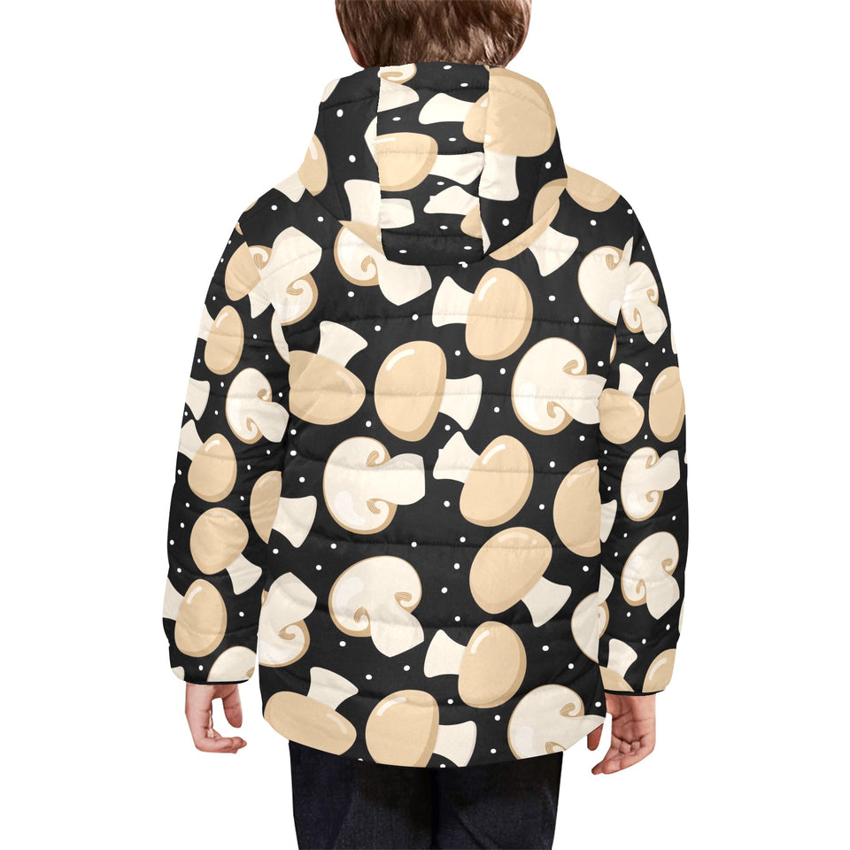 Champignon mushroom pattern Kids' Boys' Girls' Padded Hooded Jacket