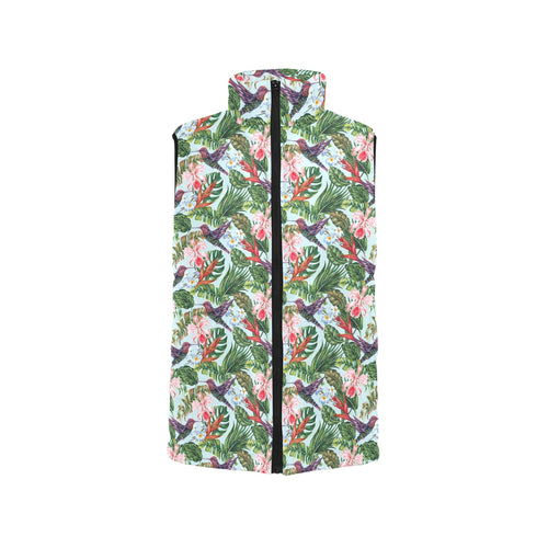Hummingbird Pattern Print Design 05 Men's Padded Vest