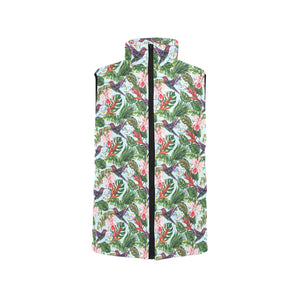 Hummingbird Pattern Print Design 05 Men's Padded Vest