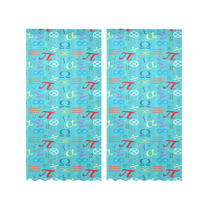 Math Pattern Print Design 02 Gauze Curtain