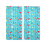 Math Pattern Print Design 02 Gauze Curtain